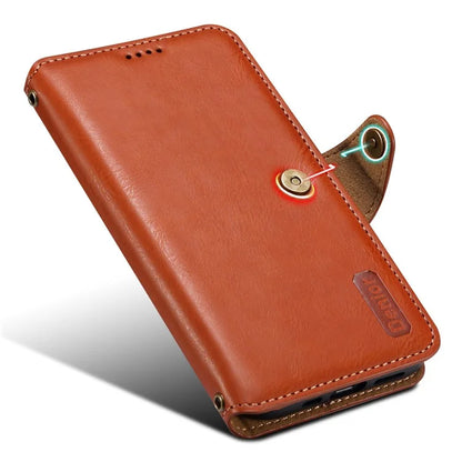 DENIOR For Samsung Galaxy A22 5G (EU Version) Wallet Case Stand Leather Phone Cover