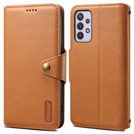 DENIOR For Samsung Galaxy A32 5G / M32 5G Case PU Leather Full Protection Phone Wallet Cover