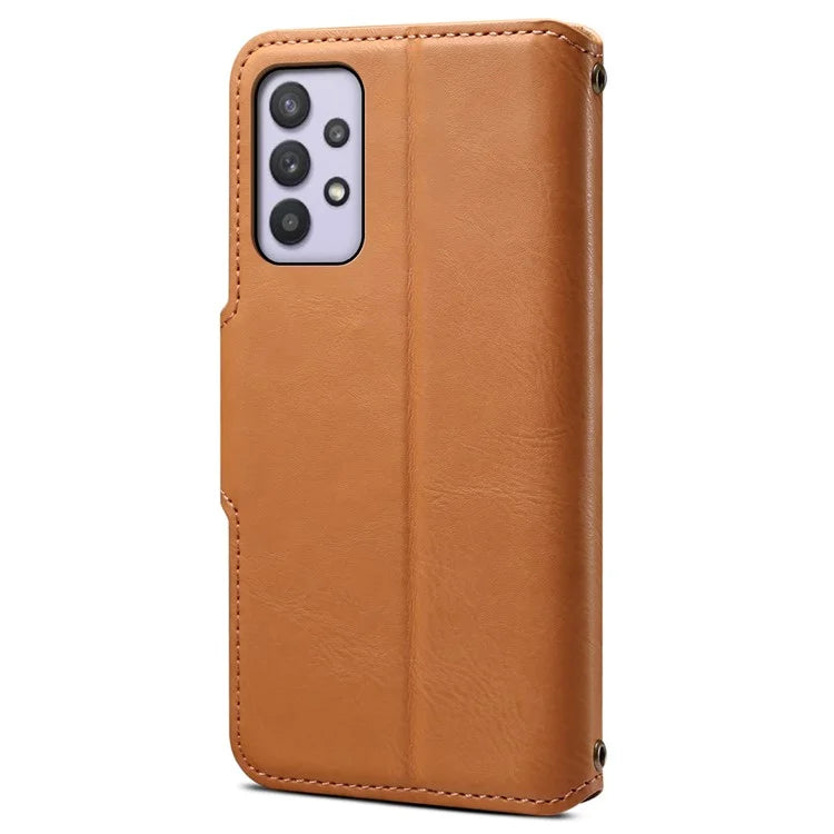 DENIOR For Samsung Galaxy A32 5G / M32 5G Case PU Leather Full Protection Phone Wallet Cover