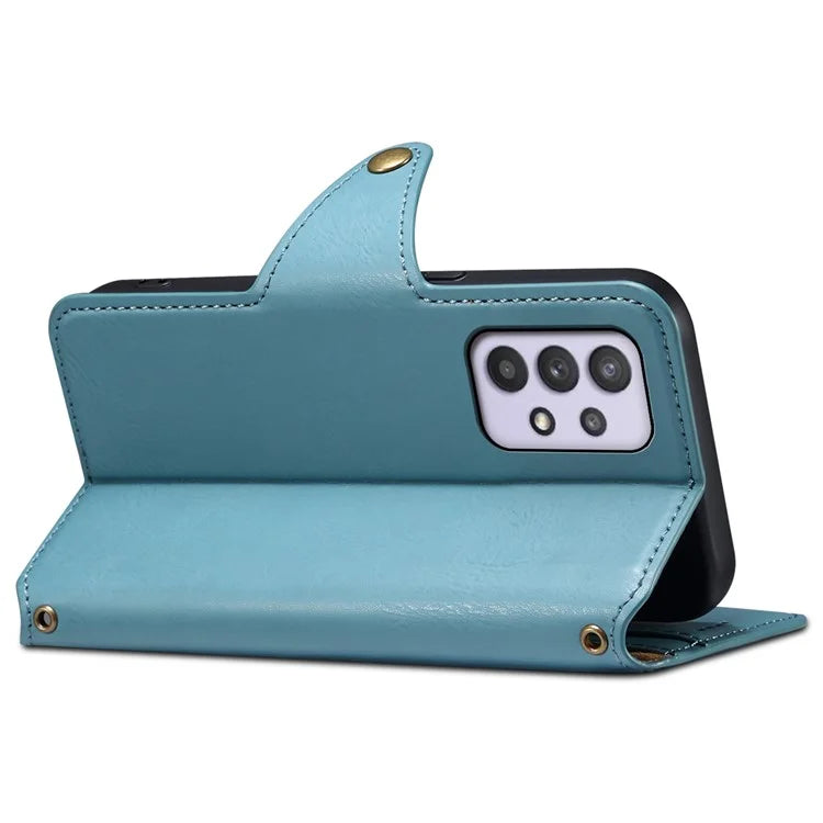 DENIOR For Samsung Galaxy A32 5G / M32 5G Case PU Leather Full Protection Phone Wallet Cover