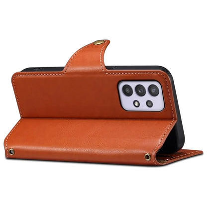 DENIOR For Samsung Galaxy A32 5G / M32 5G Case PU Leather Full Protection Phone Wallet Cover