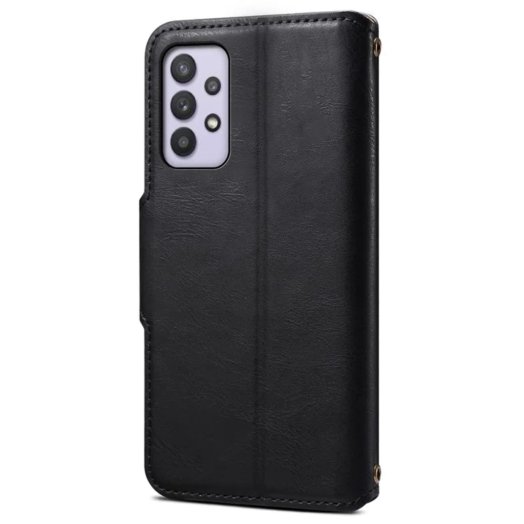 DENIOR For Samsung Galaxy A32 5G / M32 5G Case PU Leather Full Protection Phone Wallet Cover