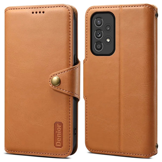 DENIOR For Samsung Galaxy A33 5G Case Wallet PU Leather Drop-proof Phone Cover