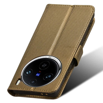 For vivo X100 Pro 5G Case Diamond Texture Leather Protective Phone Cover