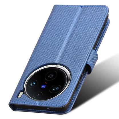 For vivo X100 Pro 5G Case Diamond Texture Leather Protective Phone Cover