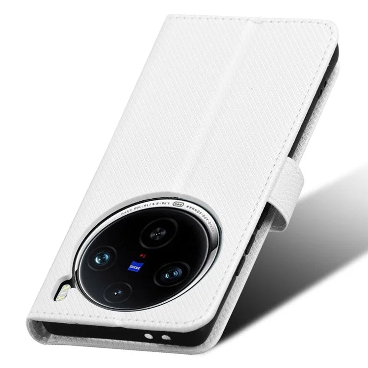 For vivo X100 Pro 5G Case Diamond Texture Leather Protective Phone Cover