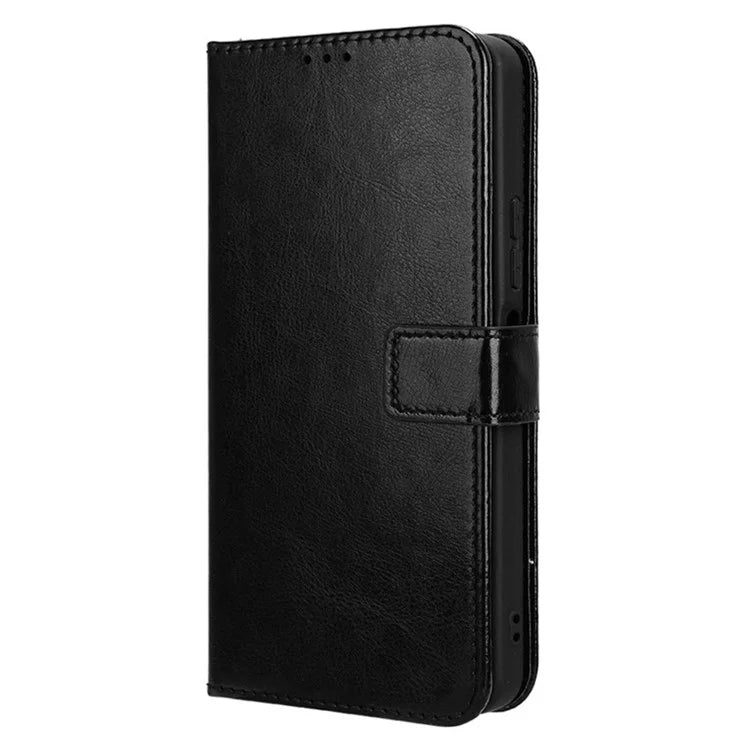 For Xiaomi Redmi A3 / Poco C61 4G Wallet Case Crazy Horse Texture Leather Phone Cover Viewing Stand