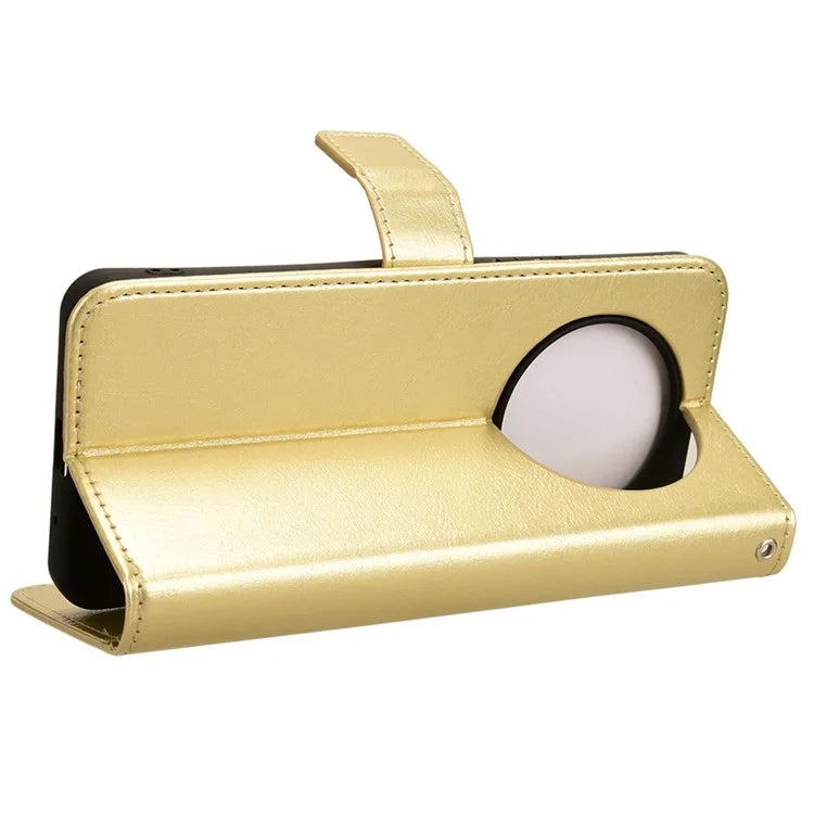 For Xiaomi Redmi A3 / Poco C61 4G Wallet Case Crazy Horse Texture Leather Phone Cover Viewing Stand
