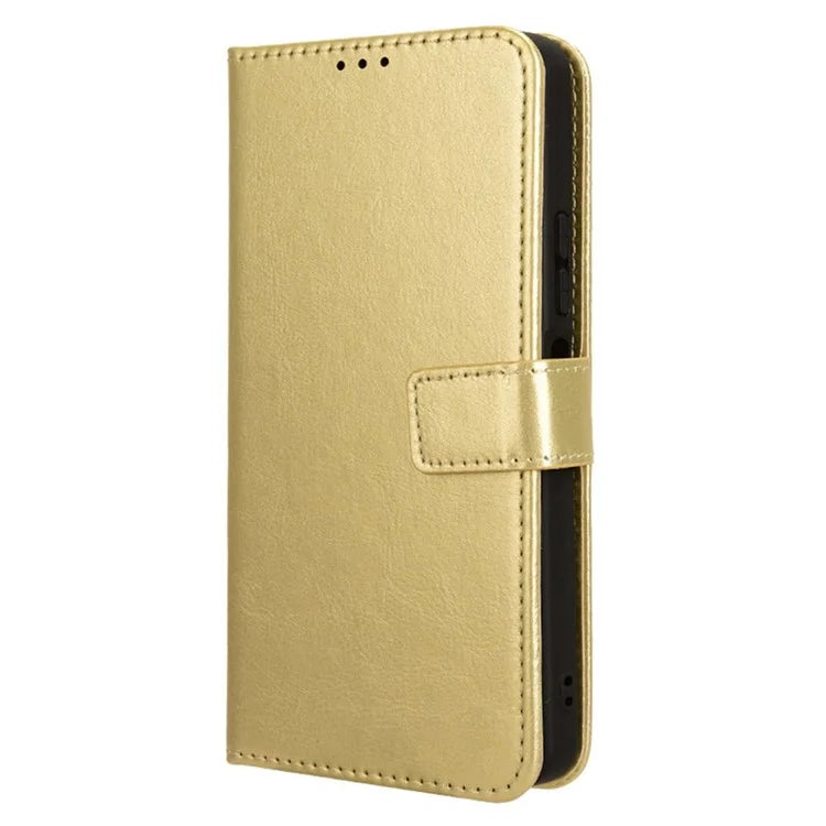 For Xiaomi Redmi A3 / Poco C61 4G Wallet Case Crazy Horse Texture Leather Phone Cover Viewing Stand