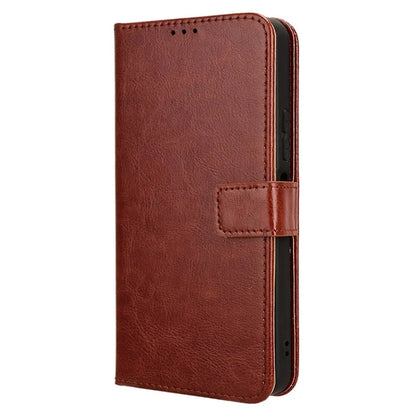 For Xiaomi Redmi A3 / Poco C61 4G Wallet Case Crazy Horse Texture Leather Phone Cover Viewing Stand