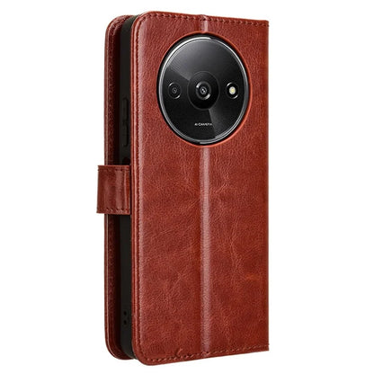 For Xiaomi Redmi A3 / Poco C61 4G Wallet Case Crazy Horse Texture Leather Phone Cover Viewing Stand