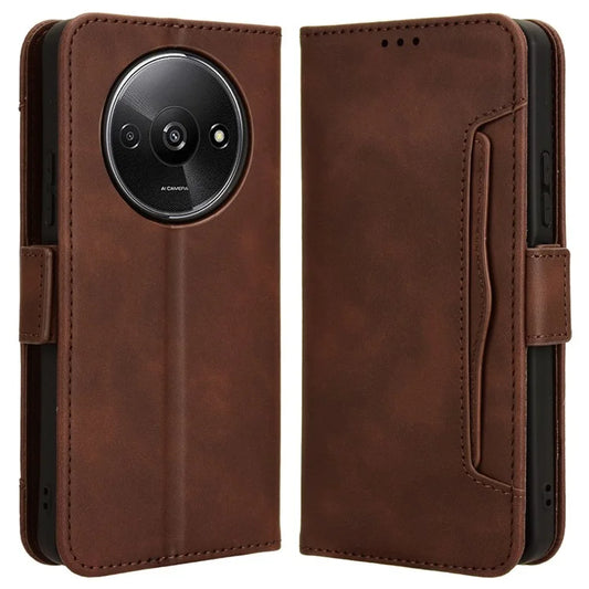 For Xiaomi Redmi A3 / Poco C61 4G Case with Multiple Card Holder Stand PU Leather Phone Cover