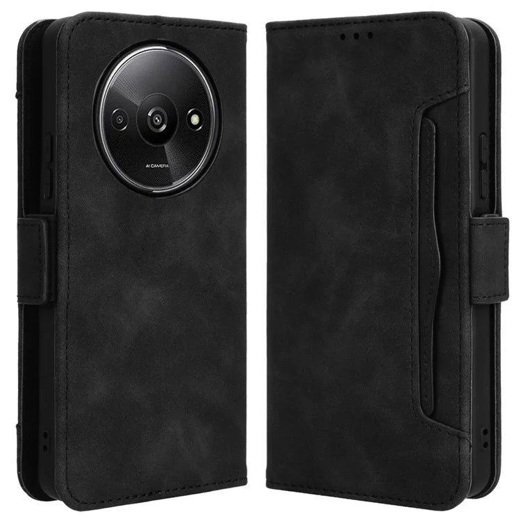 For Xiaomi Redmi A3 / Poco C61 4G Case with Multiple Card Holder Stand PU Leather Phone Cover