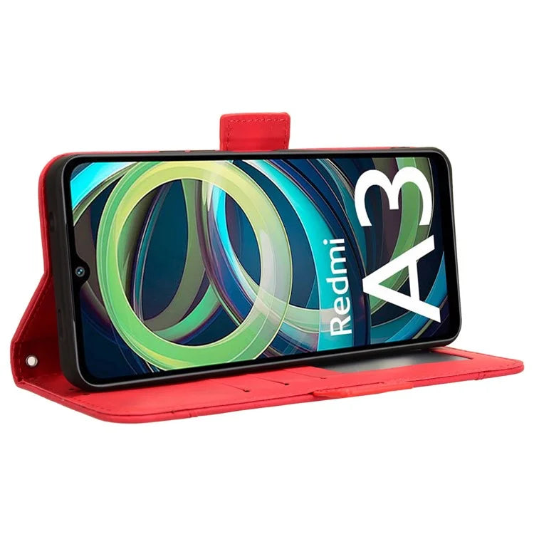 For Xiaomi Redmi A3 / Poco C61 4G Case with Multiple Card Holder Stand PU Leather Phone Cover
