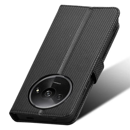 For Xiaomi Redmi A3 / Poco C61 4G Case Diamond Texture Flip Folio Leather Cell Phone Cover