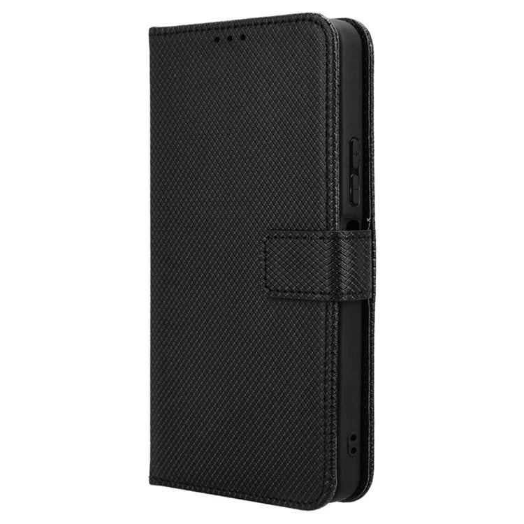For Xiaomi Redmi A3 / Poco C61 4G Case Diamond Texture Flip Folio Leather Cell Phone Cover
