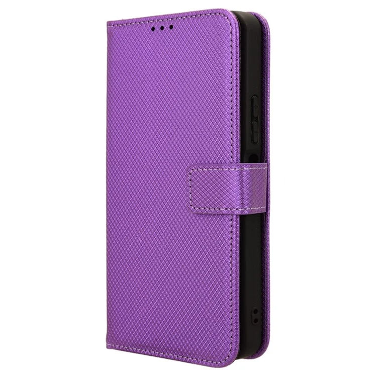 For Xiaomi Redmi A3 / Poco C61 4G Case Diamond Texture Flip Folio Leather Cell Phone Cover