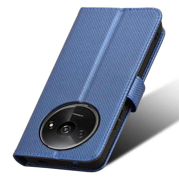 For Xiaomi Redmi A3 / Poco C61 4G Case Diamond Texture Flip Folio Leather Cell Phone Cover