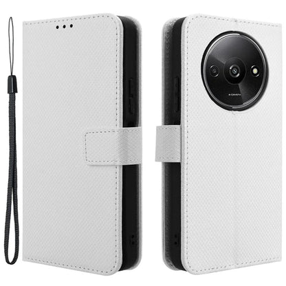 For Xiaomi Redmi A3 / Poco C61 4G Case Diamond Texture Flip Folio Leather Cell Phone Cover