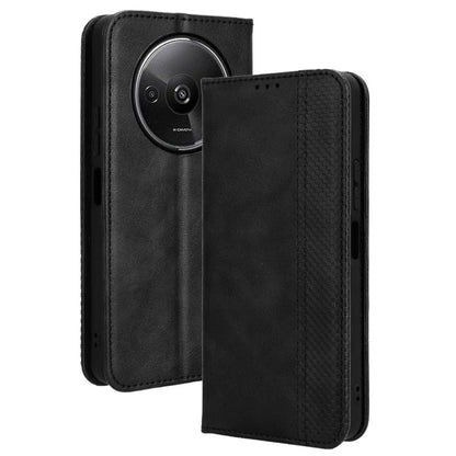 For Xiaomi Redmi A3 / Poco C61 4G Vintage Leather Case Folio Flip Wallet Phone Cover