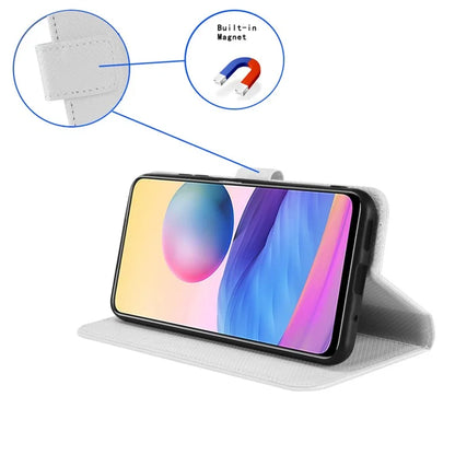 For Realme C67 4G Case Diamond Texture Leather Folio Stand View Cover with Strap