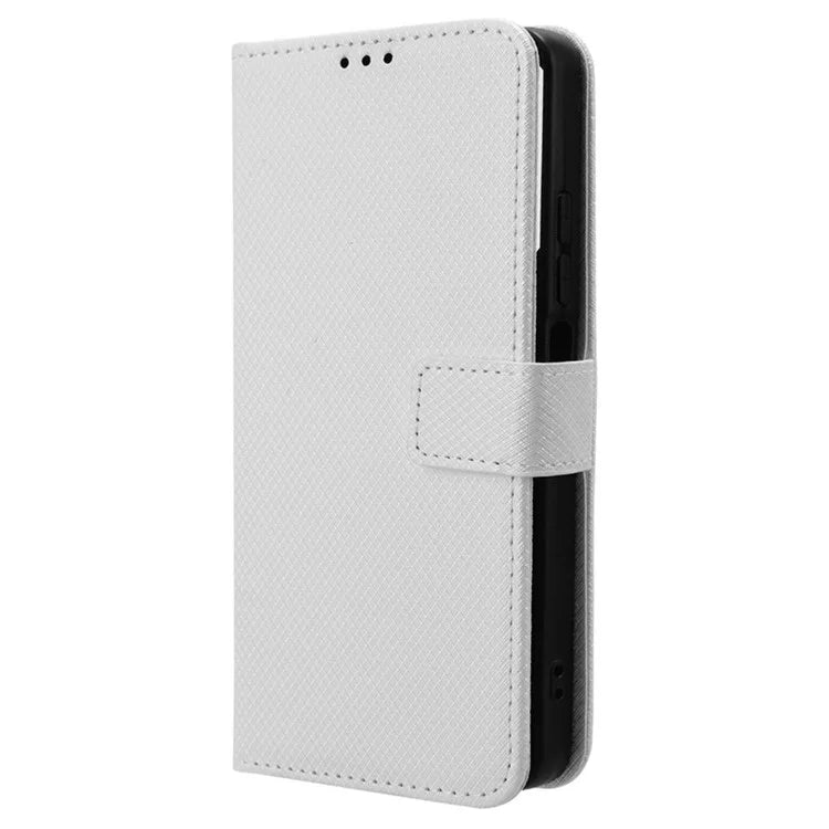 For Realme C67 4G Case Diamond Texture Leather Folio Stand View Cover with Strap