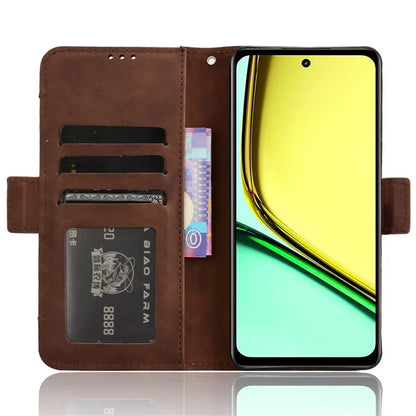 For Realme C67 4G Case PU Leather Multiple Card Slots Wallet Phone Cover