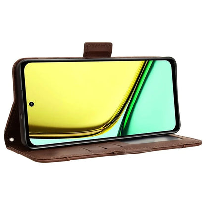 For Realme C67 4G Case PU Leather Multiple Card Slots Wallet Phone Cover