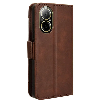 For Realme C67 4G Case PU Leather Multiple Card Slots Wallet Phone Cover