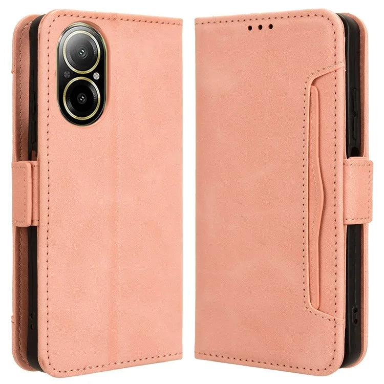 For Realme C67 4G Case PU Leather Multiple Card Slots Wallet Phone Cover