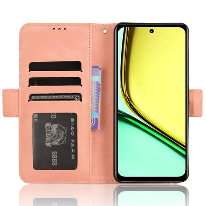 For Realme C67 4G Case PU Leather Multiple Card Slots Wallet Phone Cover