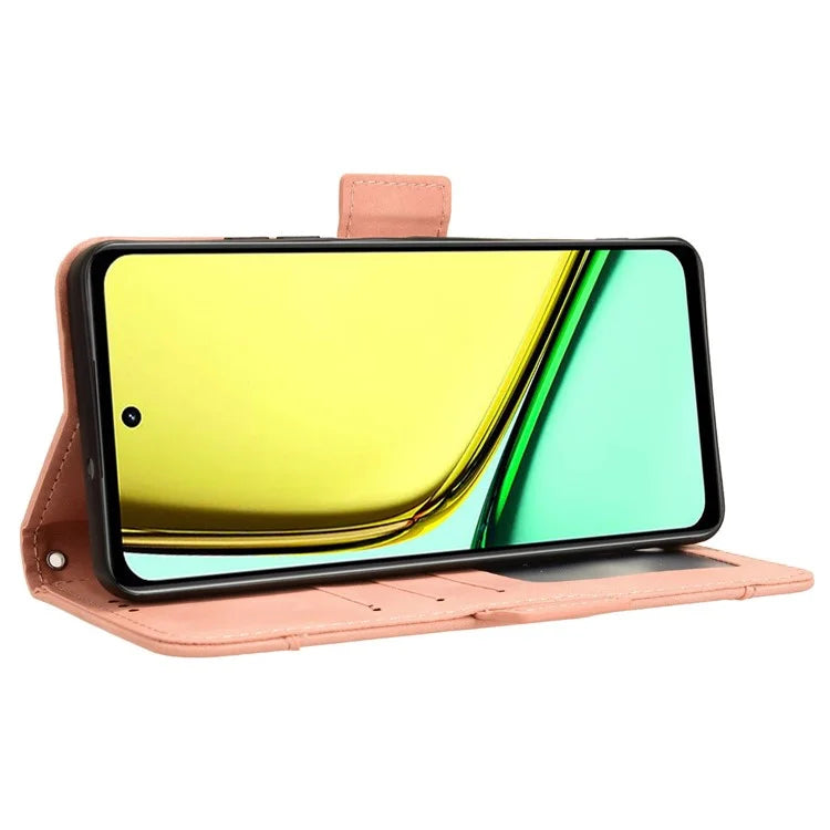 For Realme C67 4G Case PU Leather Multiple Card Slots Wallet Phone Cover