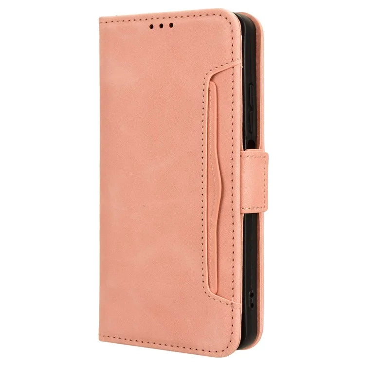 For Realme C67 4G Case PU Leather Multiple Card Slots Wallet Phone Cover