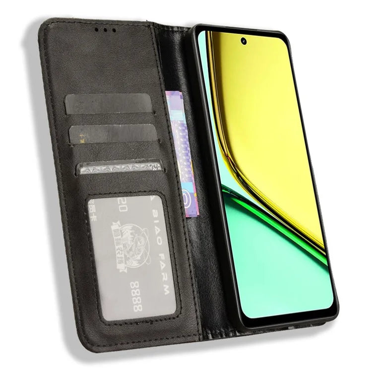 For Realme C67 4G Case Flip Wallet Magnetic Closure Leather Phone Cover