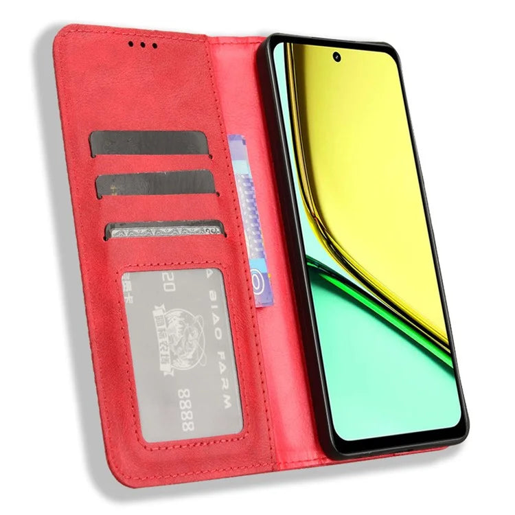 For Realme C67 4G Case Flip Wallet Magnetic Closure Leather Phone Cover
