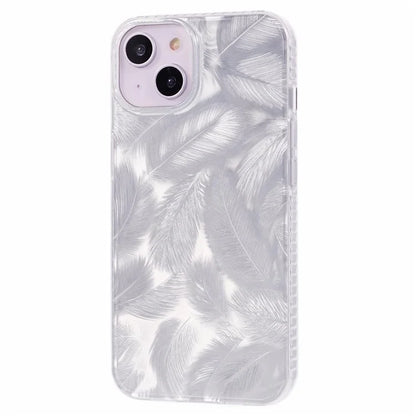 MP Series For iPhone 15 Plus Case Gradient Feather Shockproof TPU+Acrylic Phone Cover
