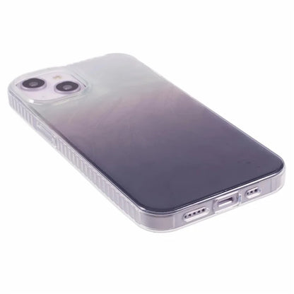 MP Series For iPhone 15 Plus Case Gradient Feather Shockproof TPU+Acrylic Phone Cover