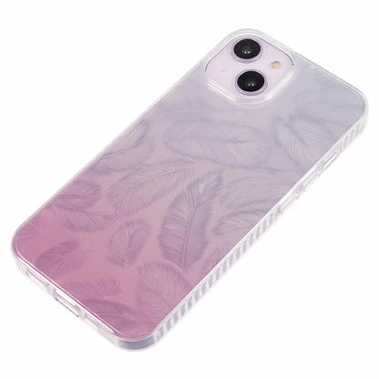 MP Series For iPhone 15 Plus Case Gradient Feather Shockproof TPU+Acrylic Phone Cover