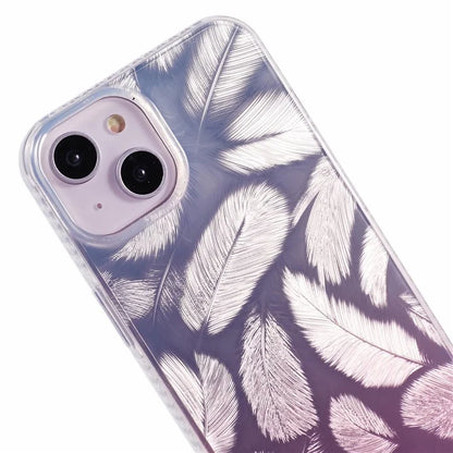MP Series For iPhone 15 Plus Case Gradient Feather Shockproof TPU+Acrylic Phone Cover