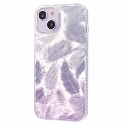 MP Series For iPhone 15 Plus Case Gradient Feather Shockproof TPU+Acrylic Phone Cover