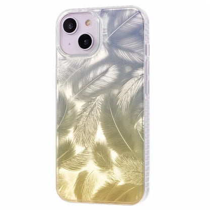 MP Series For iPhone 15 Plus Case Gradient Feather Shockproof TPU+Acrylic Phone Cover