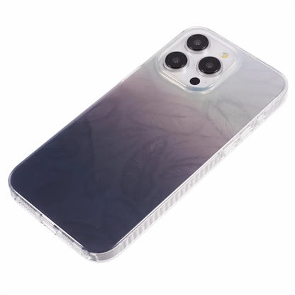 MP Series For iPhone 13 Pro Max Case Feather Pattern TPU+Acrylic Ultra Protection Phone Cover
