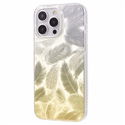 MP Series For iPhone 13 Pro Max Case Feather Pattern TPU+Acrylic Ultra Protection Phone Cover