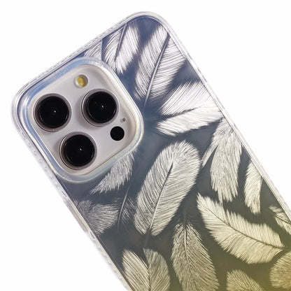 MP Series For iPhone 13 Pro Max Case Feather Pattern TPU+Acrylic Ultra Protection Phone Cover