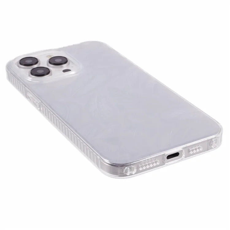MP Series For iPhone 13 Pro Max Case Feather Pattern TPU+Acrylic Ultra Protection Phone Cover