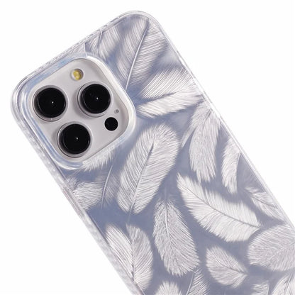 MP Series For iPhone 13 Pro Max Case Feather Pattern TPU+Acrylic Ultra Protection Phone Cover