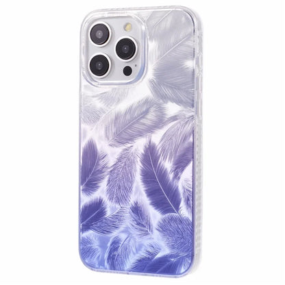 MP Series For iPhone 13 Pro Max Case Feather Pattern TPU+Acrylic Ultra Protection Phone Cover