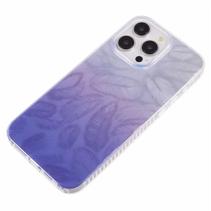 MP Series For iPhone 13 Pro Max Case Feather Pattern TPU+Acrylic Ultra Protection Phone Cover