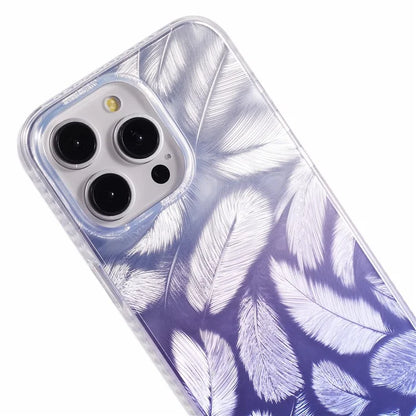MP Series For iPhone 13 Pro Max Case Feather Pattern TPU+Acrylic Ultra Protection Phone Cover
