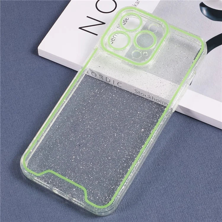 XW Series For iPhone 15 Pro Max TPU Case Luminous Noctilucent Back Shell with Precise Lens Cutout